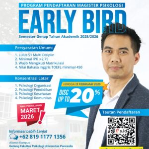 EARLY BIRD MAGISTER SAINS PSIKOLOGI