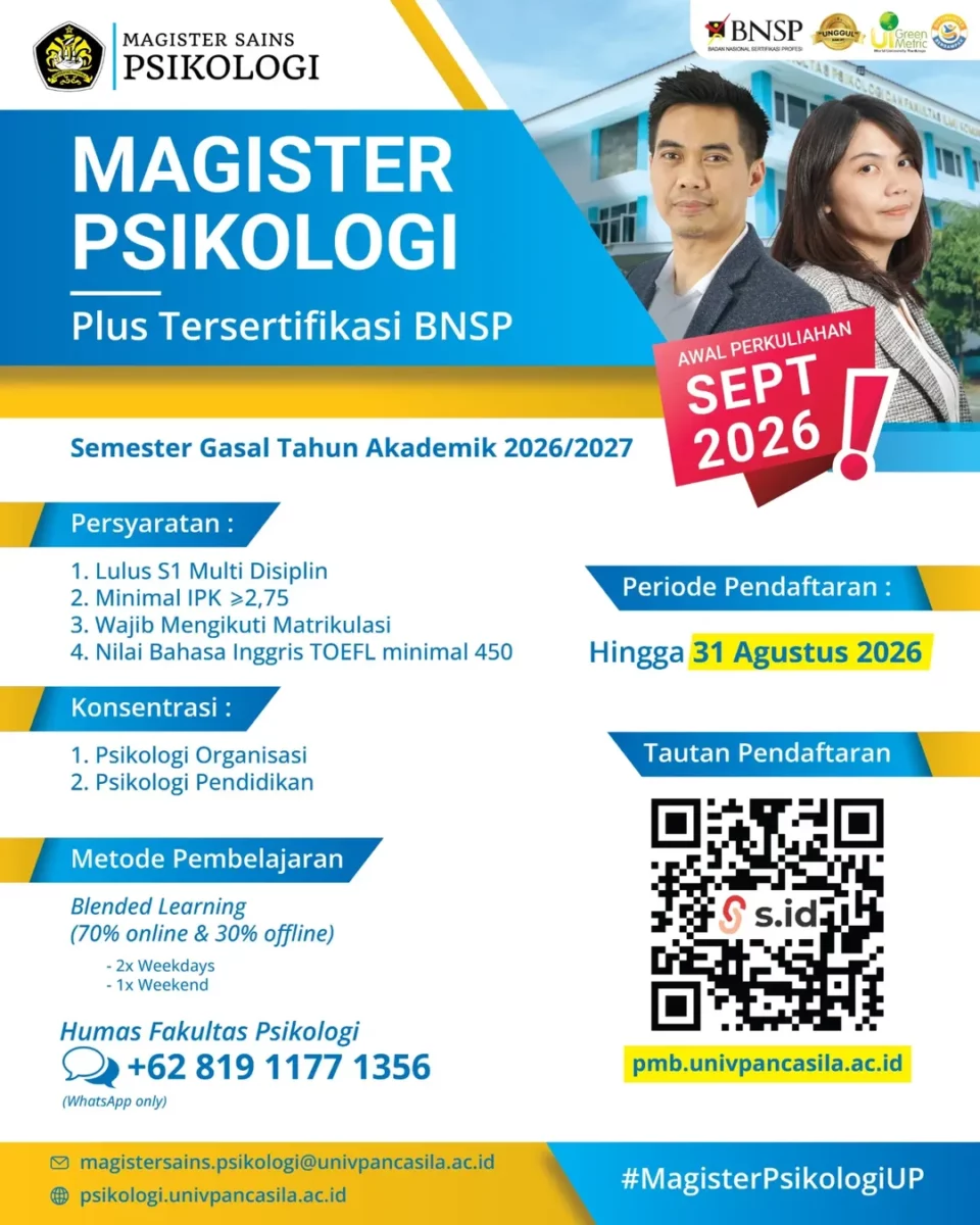 Saatnya Naik Level Bersama Magister Psikologi UP!
