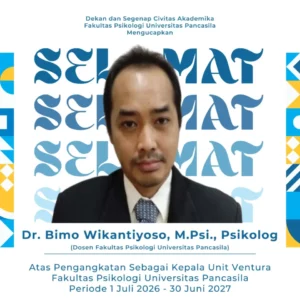 Selamat dan Sukses kepada Dr. Bimo Wikantiyoso, M.Psi., Psikolog