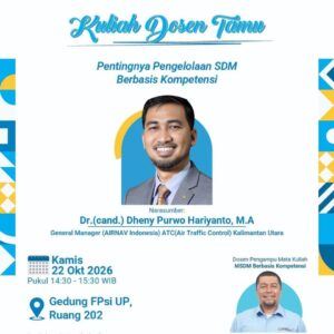 KULIAH DOSEN TAMU FAKULTAS PSIKOLOGI UNIVERSITAS PANCASILA